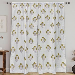 Hand Block Printed Cotton Curtain HG-03B