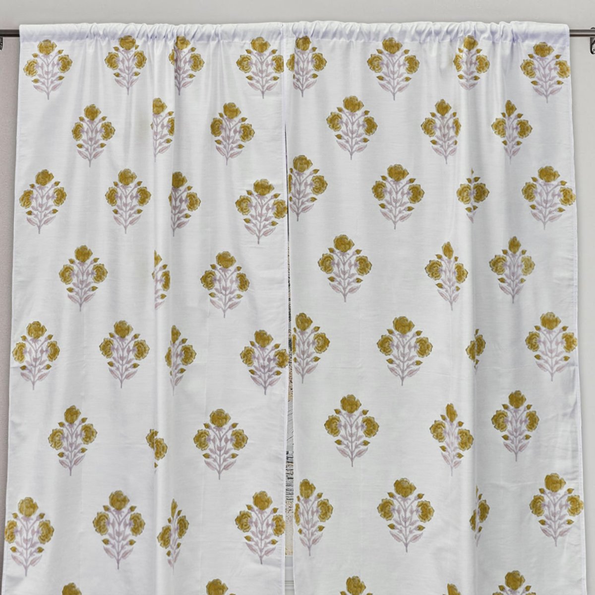 Hand Block Printed Cotton Curtain HG-03B - Image 2