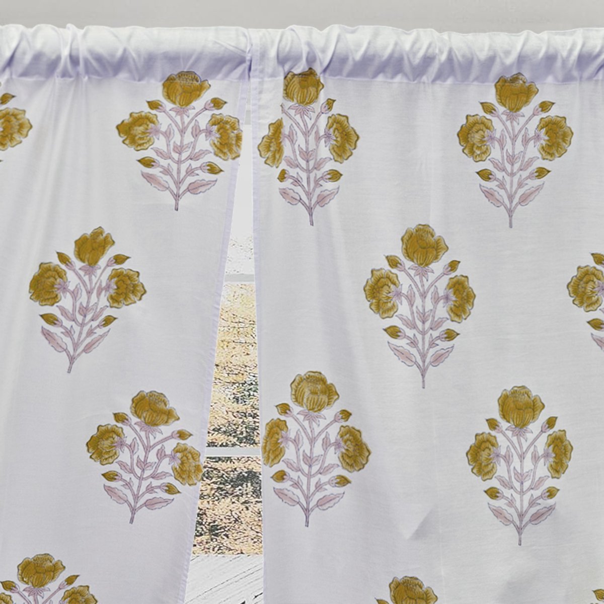 Hand Block Printed Cotton Curtain HG-03B - Image 4