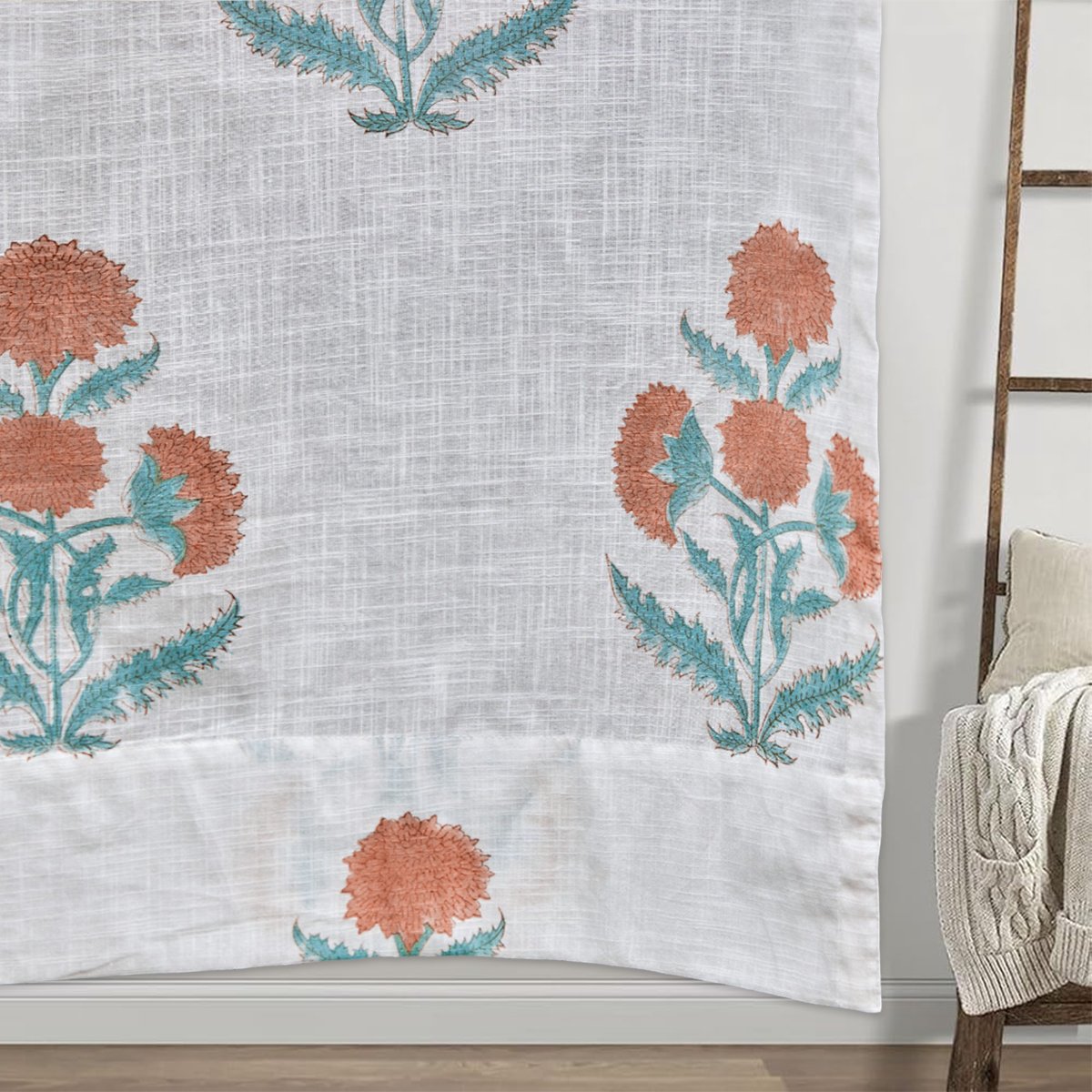 Handmade Indian Block Print Curtain HG-04A - Image 2