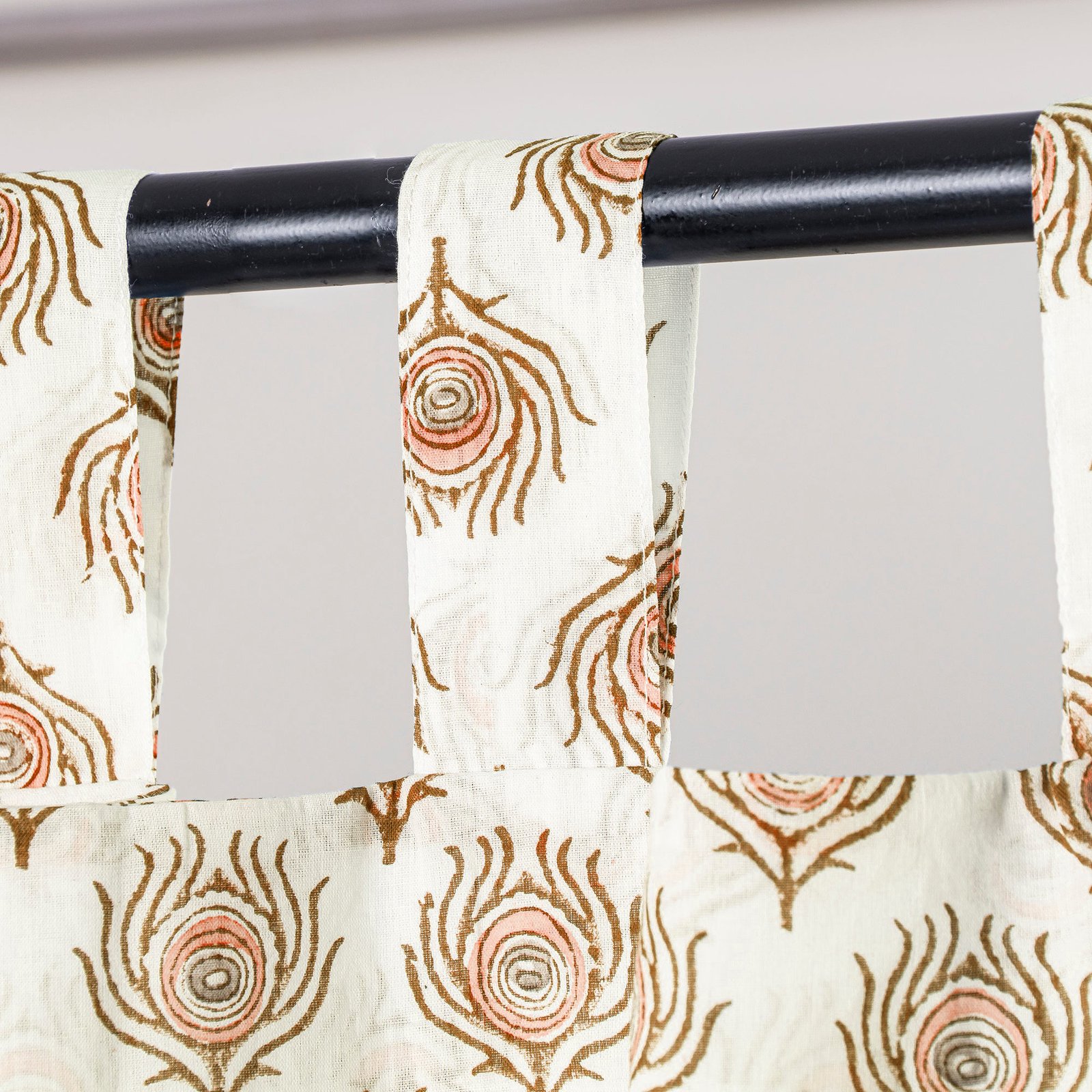 Botanical Print Hand Block Curtain HG-05A - Image 4