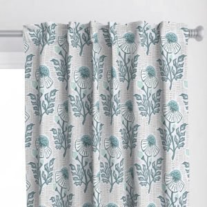 Elegant Floral Hand Block Print Curtain HG-07A