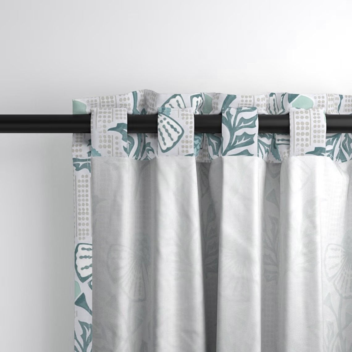 Elegant Floral Hand Block Print Curtain HG-07A - Image 4