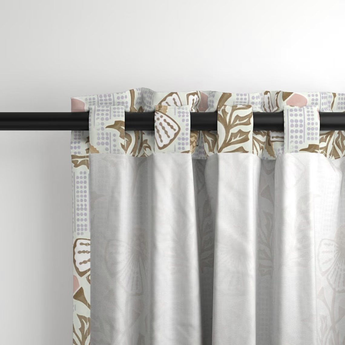 Hand Block Printed Ethnic Pattern Curtain HG-07B - Image 4