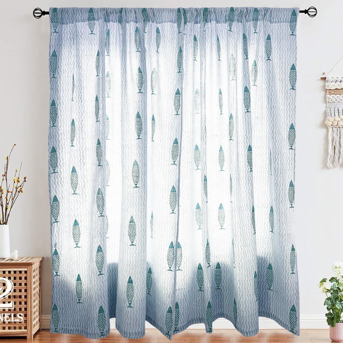 Handmade Cotton Curtain with Natural Dyes HG-09A