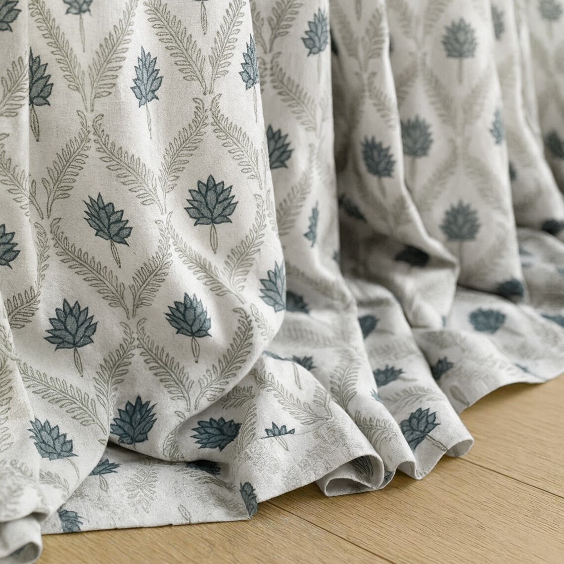 Hand Block Printed Cotton Curtain HG-08B - Image 4