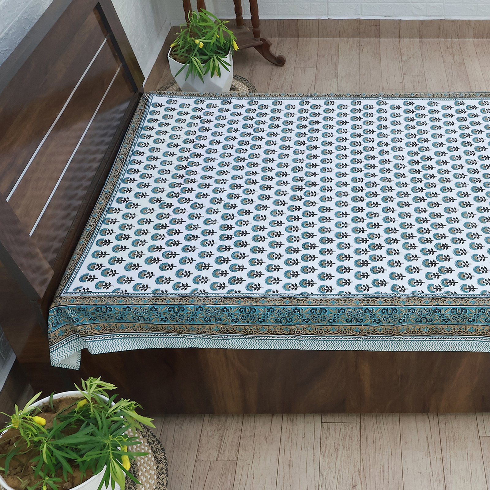 Handmade Indian Block Print Cotton Bedsheet HG-BS-02 - Image 3