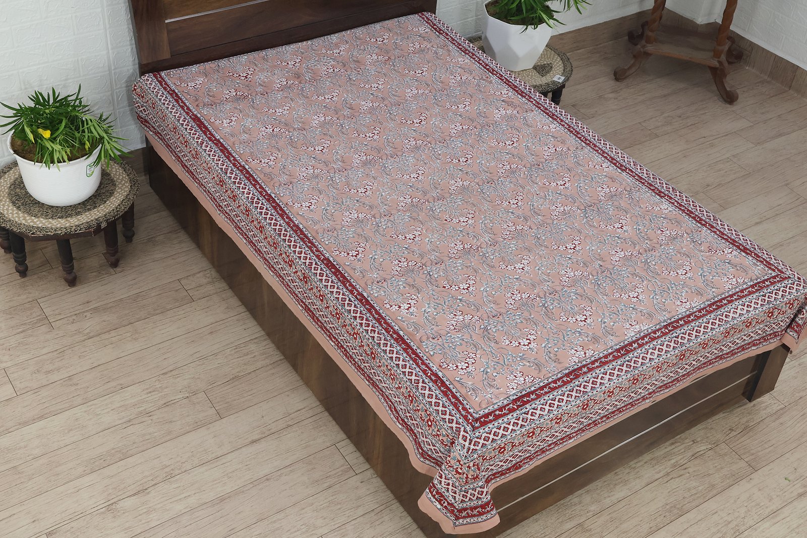 Handmade Indian Block Print Cotton Bedsheet HG-BS-04 - Image 3