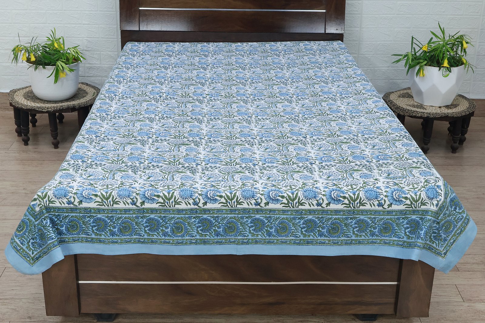 Traditional Handcrafted Cotton Bedsheet HG-BS-05 - Image 2