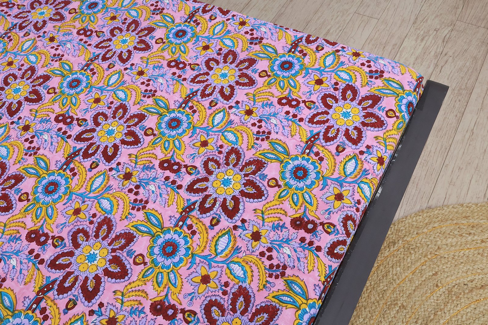 Artisanal Hand Block Printed Indian Bedsheet HG-BS-06 - Image 4