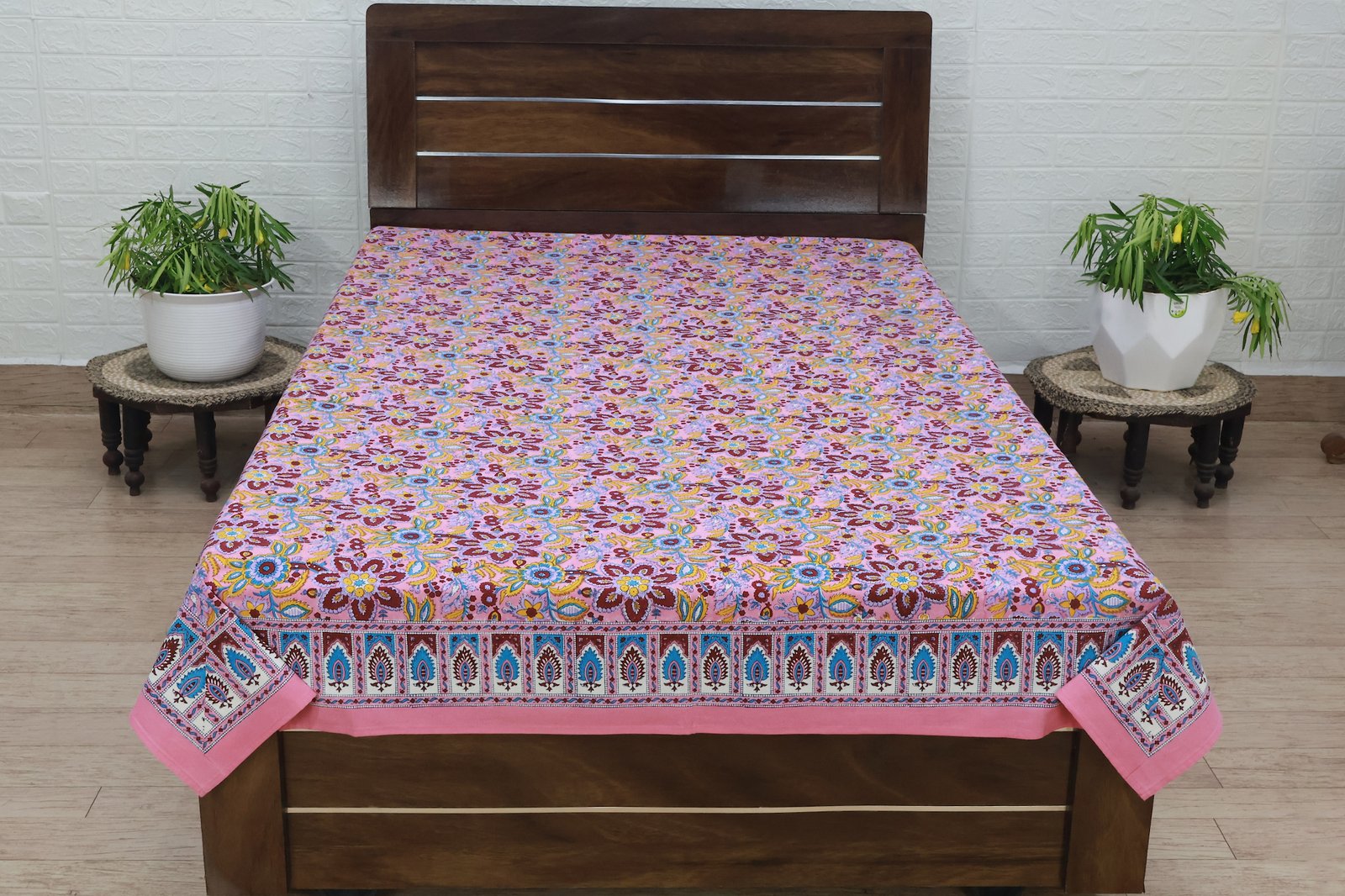 Artisanal Hand Block Printed Indian Bedsheet HG-BS-06 - Image 6