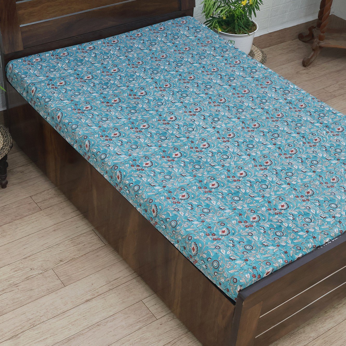 Handmade Cotton Bedsheet with Block Print Design HG-BS-08