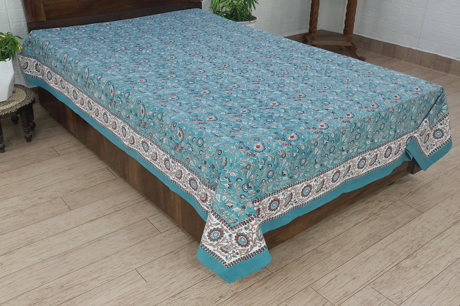 Handmade Cotton Bedsheet with Block Print Design HG-BS-08 - Image 5
