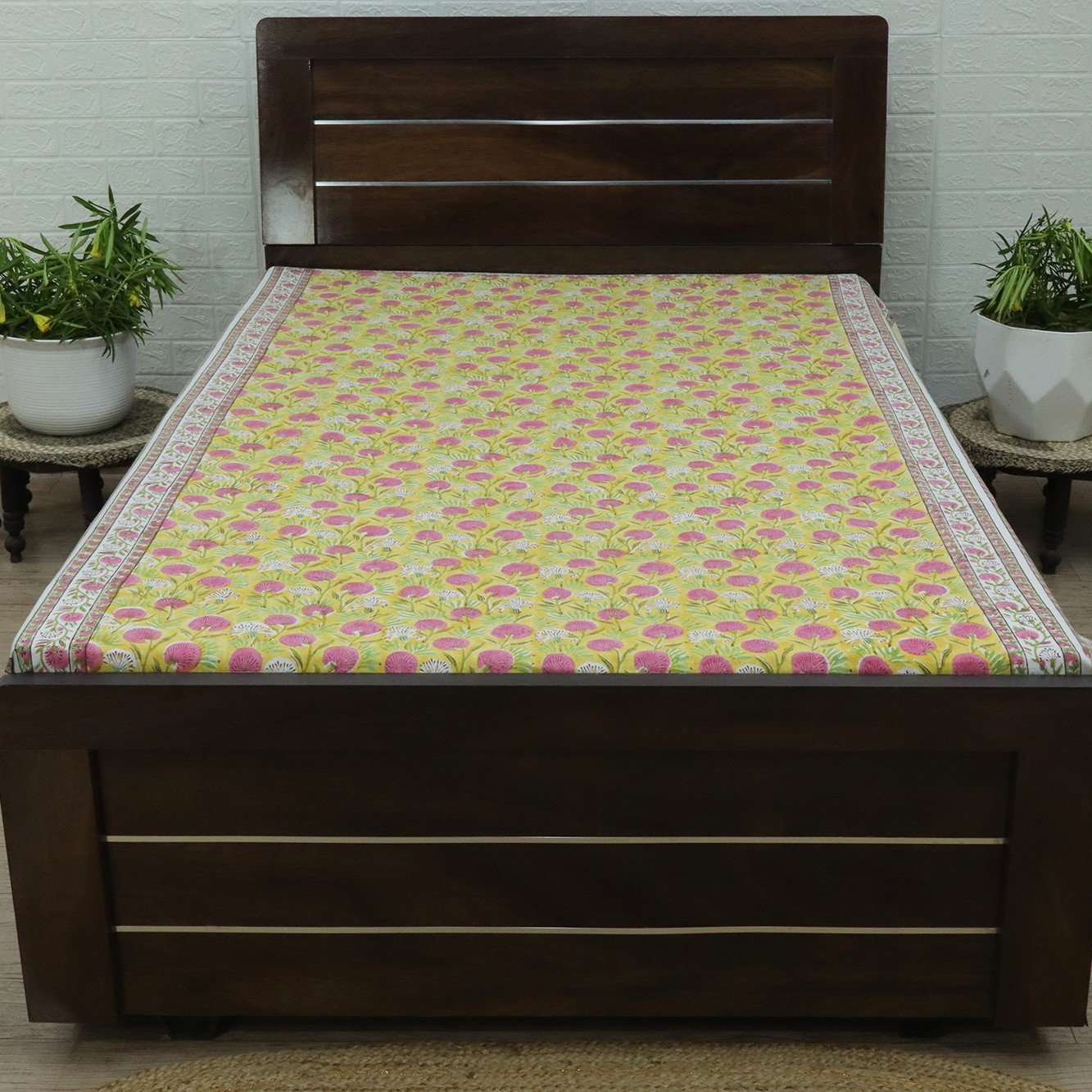 Indian Hand Block Printed Cotton Bed Cover HG-BS-10
