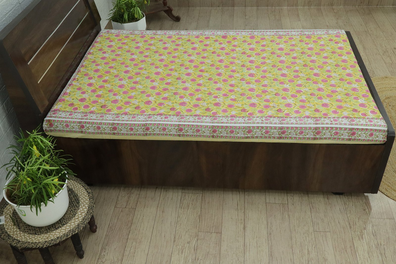 Indian Hand Block Printed Cotton Bed Cover HG-BS-10 - Image 2