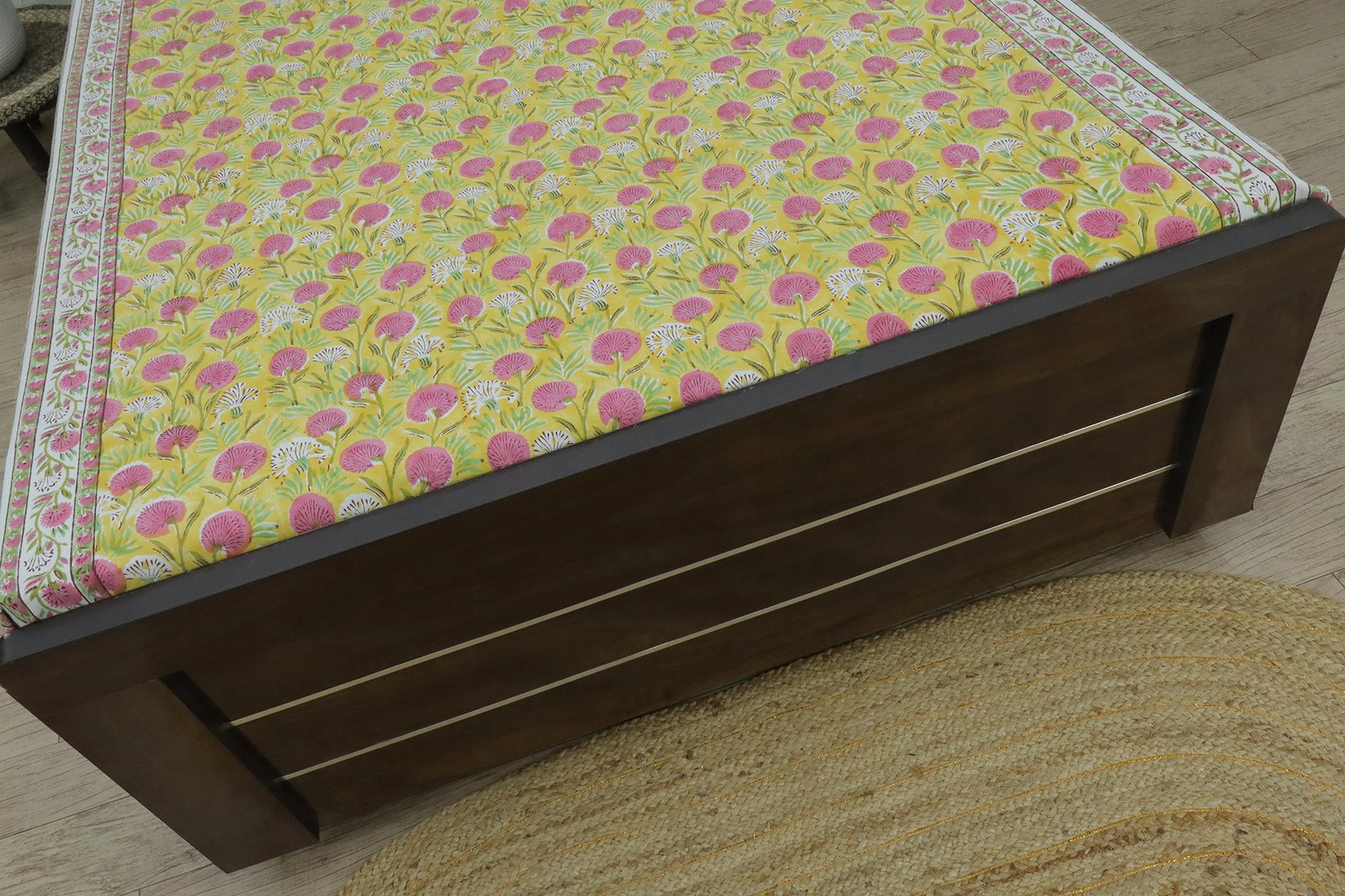 Indian Hand Block Printed Cotton Bed Cover HG-BS-10 - Image 4