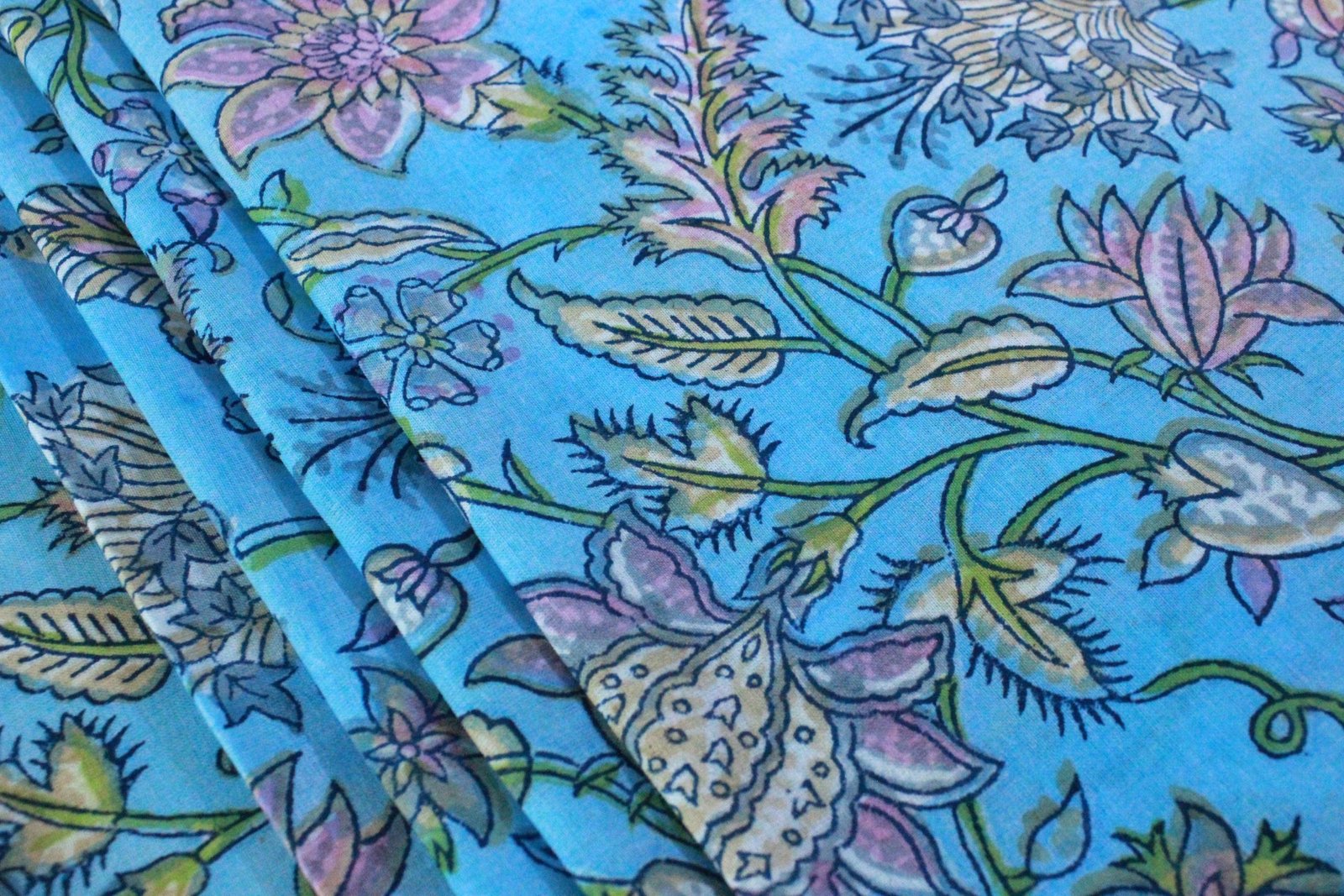 Hand Block Printed Cotton Fabric HG-FB-1464 - Image 2