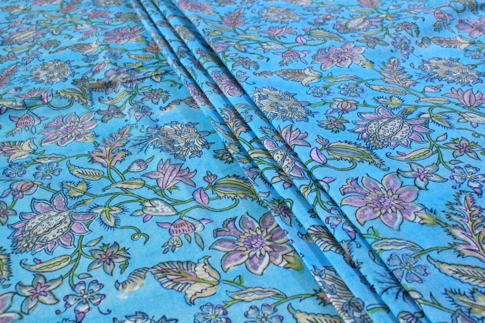 Hand Block Printed Cotton Fabric HG-FB-1464 - Image 3