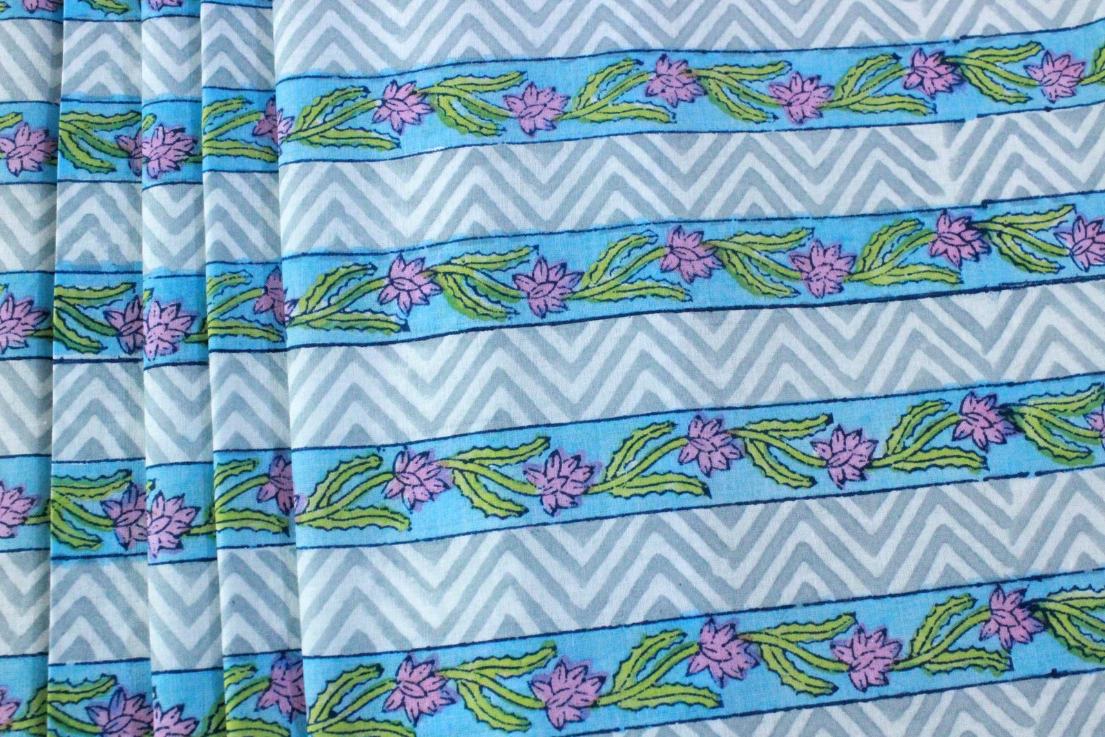 Handmade Indian Block Print Cotton Fabric HG-FB-1465 - Image 5