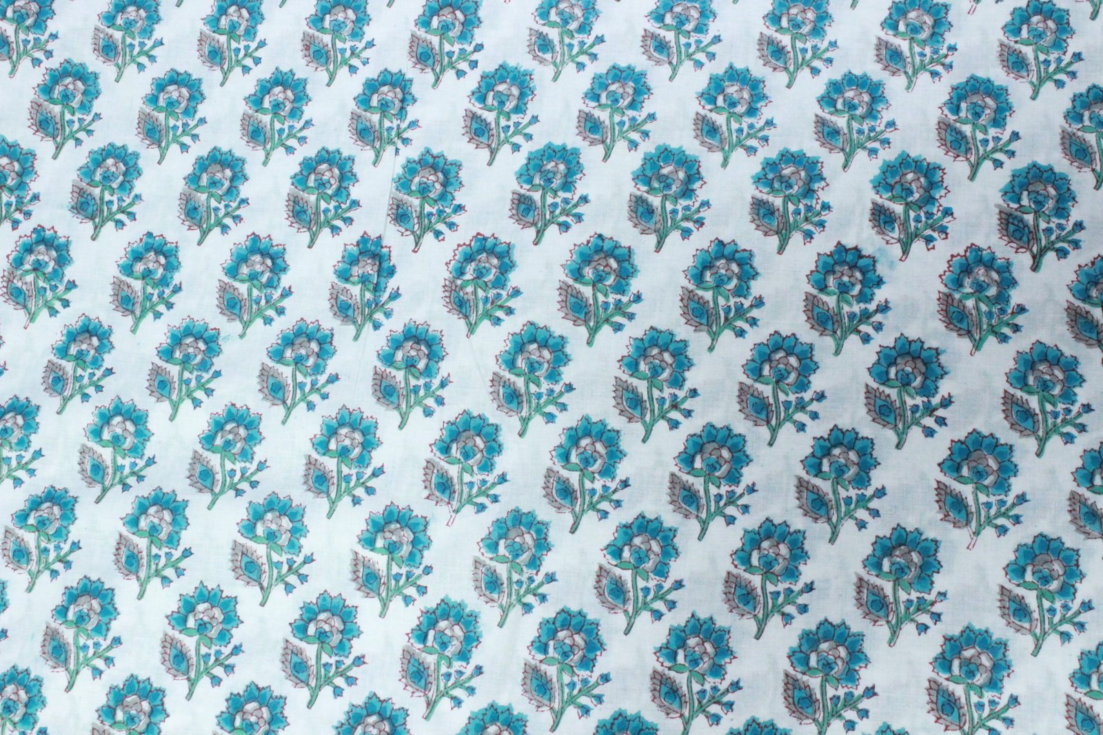 Decorative Hand Block Printed Cotton Fabric HG-FB-1472 - Image 3