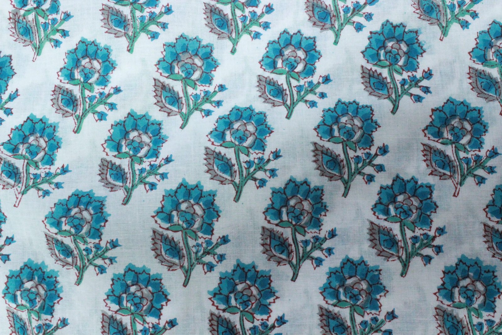 Decorative Hand Block Printed Cotton Fabric HG-FB-1472 - Image 4