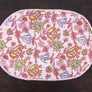 Handmade Cotton Mat – Block Print Design HG-MT-006
