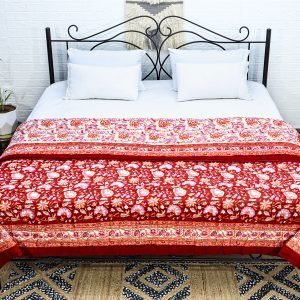 Handmade Indian Block Print Cotton Quilt HG-QLT-003