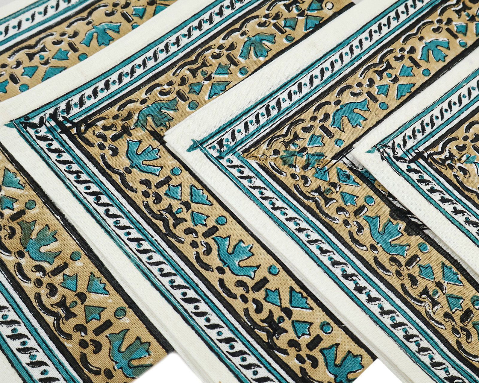 Hand Block Printed Cotton Napkin Set NP-5002 - Image 5