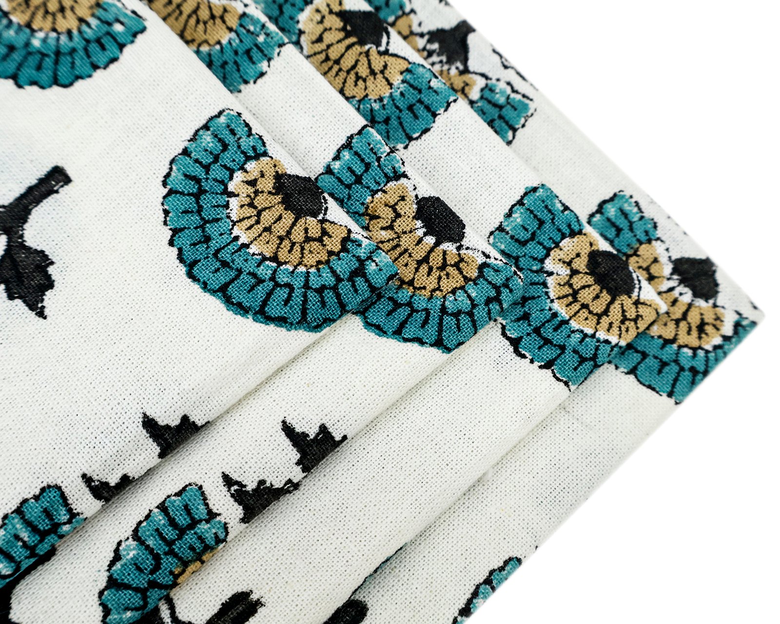Hand Block Printed Cotton Napkin Set NP-5002 - Image 6