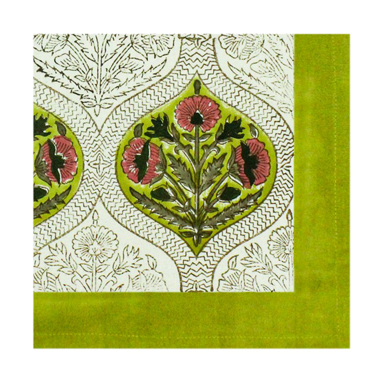 Ethnic Floral Hand Block Printed Table Napkins NP-5004 - Image 3