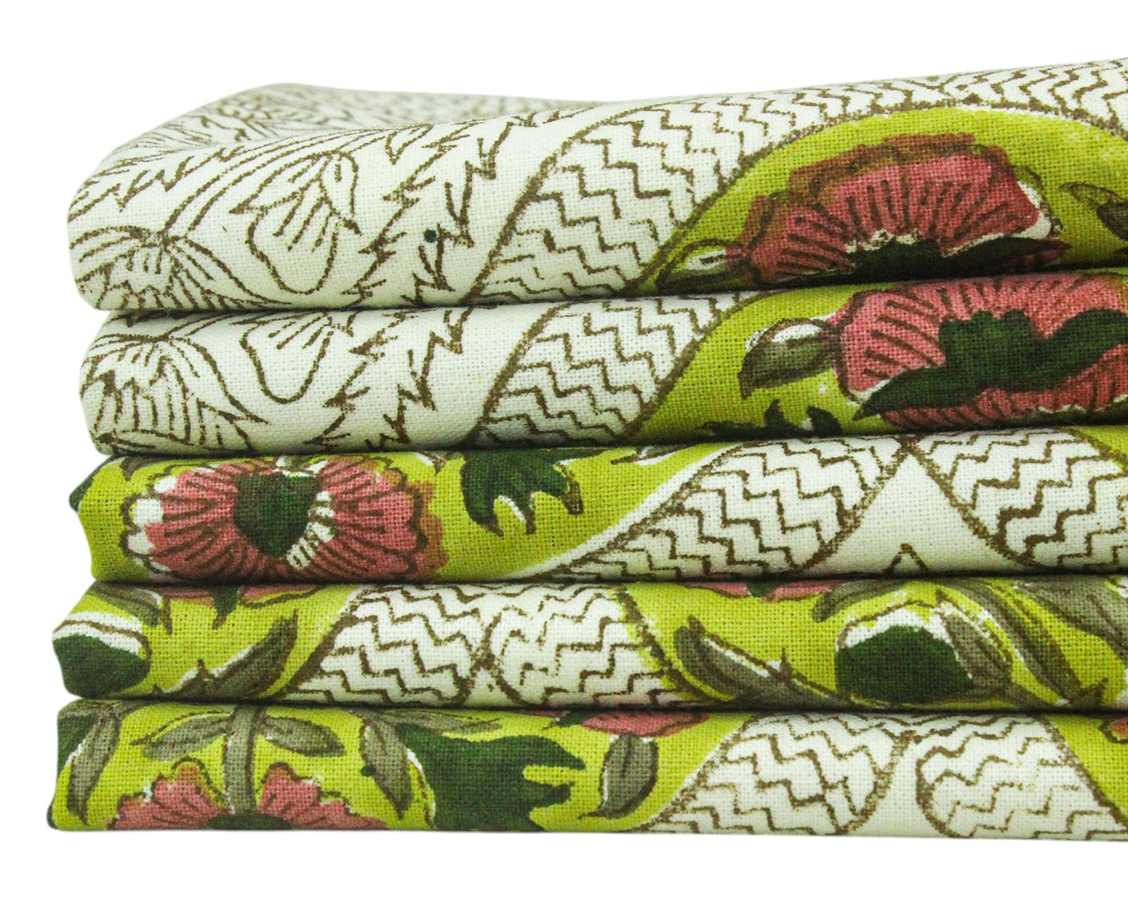 Ethnic Floral Hand Block Printed Table Napkins NP-5004 - Image 5