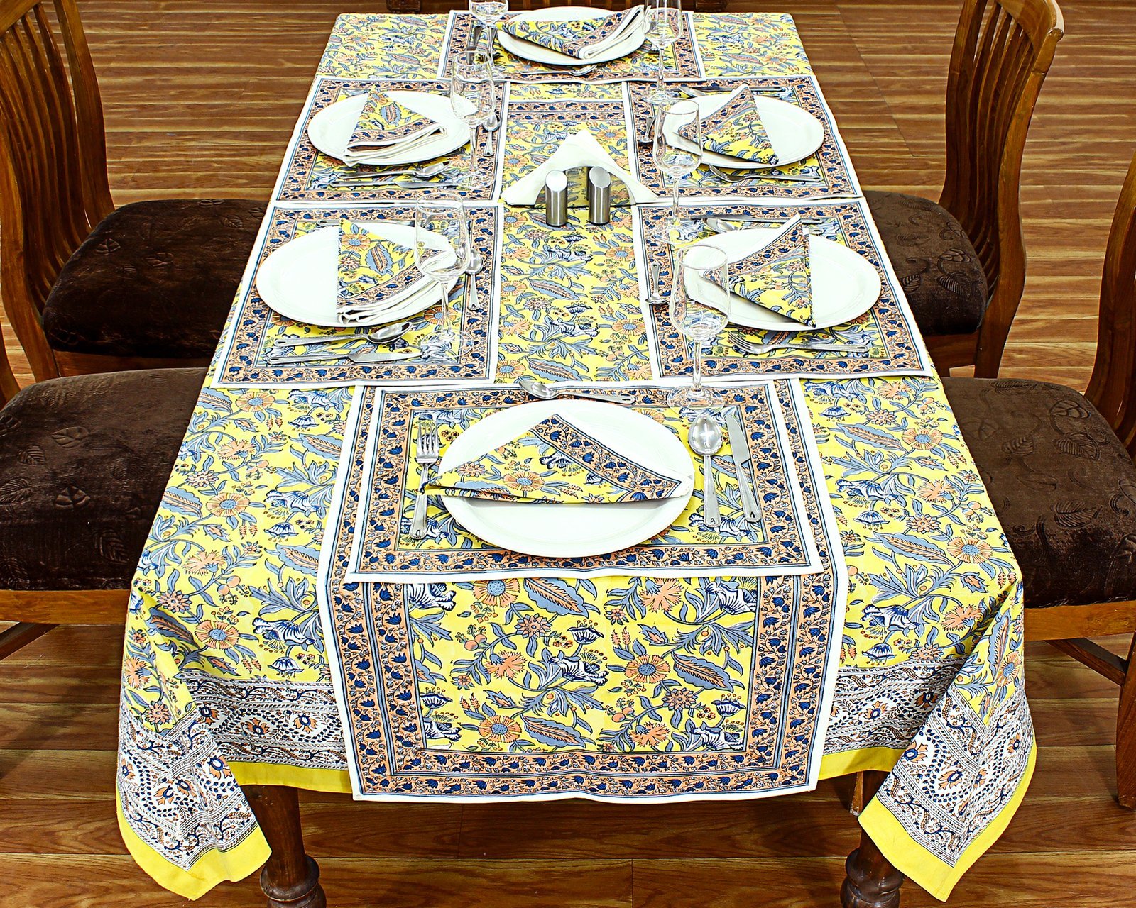 Ethnic Style Handcrafted Block Print Table Cover HG-5005 - Image 2