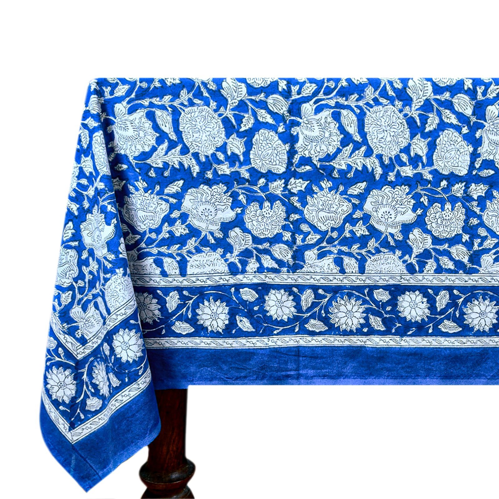 Handcrafted Cotton Tablecloth – Ethnic Block Print Rectangle HG-5006