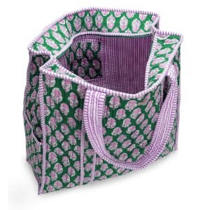 Traditional Indian Cotton Block Print Bag HG-BG-02A