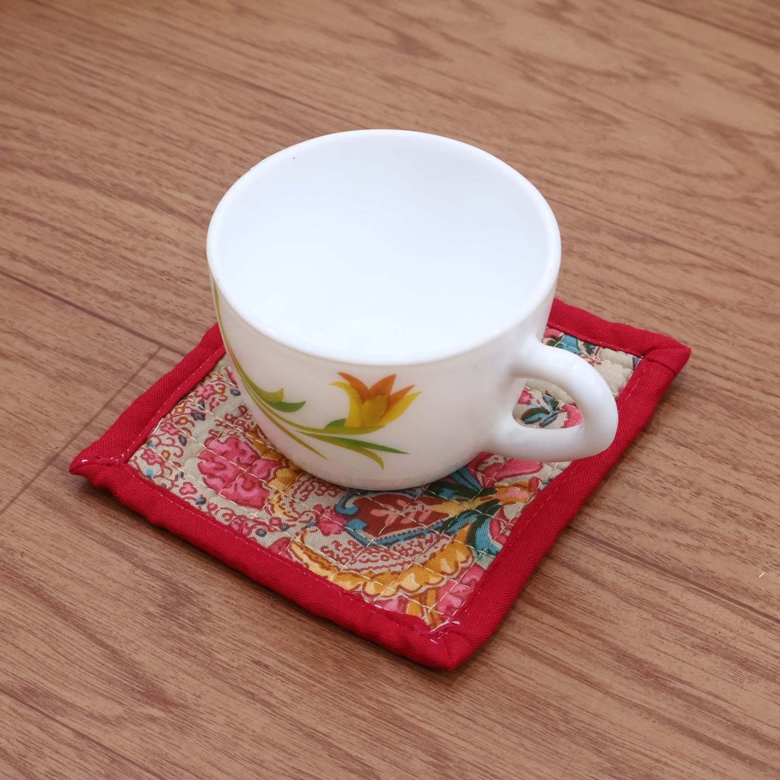 Hand Block Printed Cotton Coasters – Set of 4/6 HG-CO-06 - Image 2