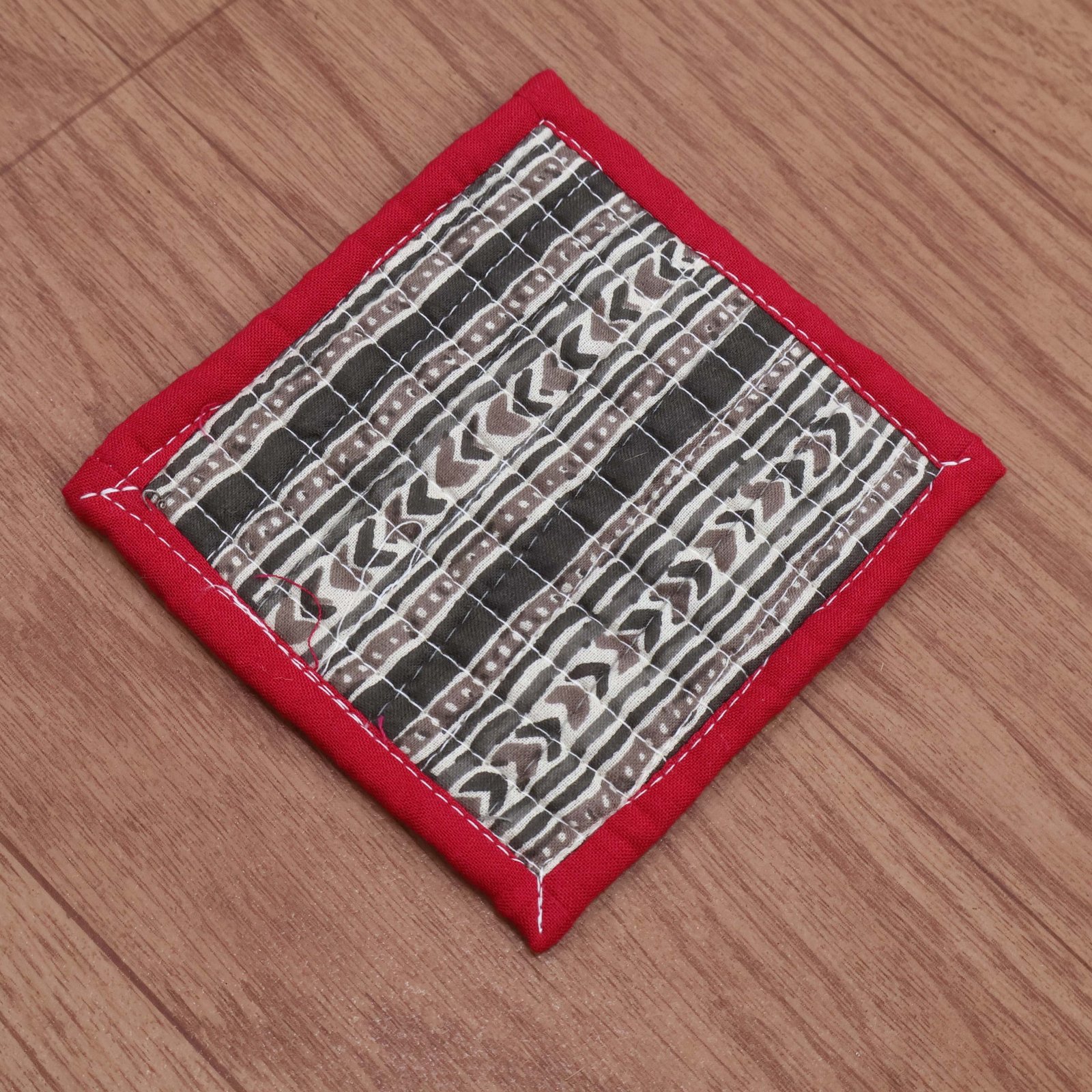 Hand Block Printed Cotton Coasters – Set of 4/6 HG-CO-06 - Image 6