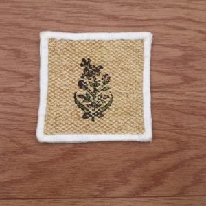 Indian Handmade Block Print Coasters – Ethnic Floral Design HG-CO-07