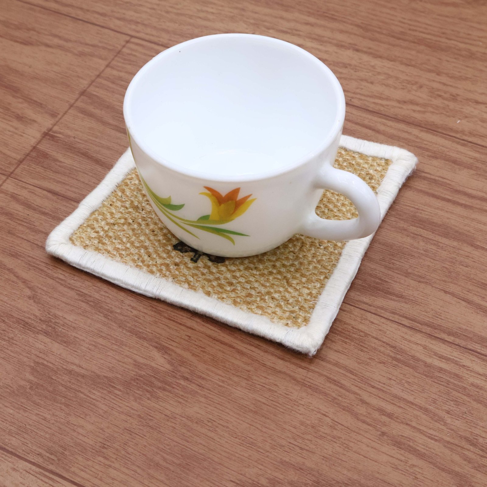 Indian Handmade Block Print Coasters – Ethnic Floral Design HG-CO-07 - Image 3