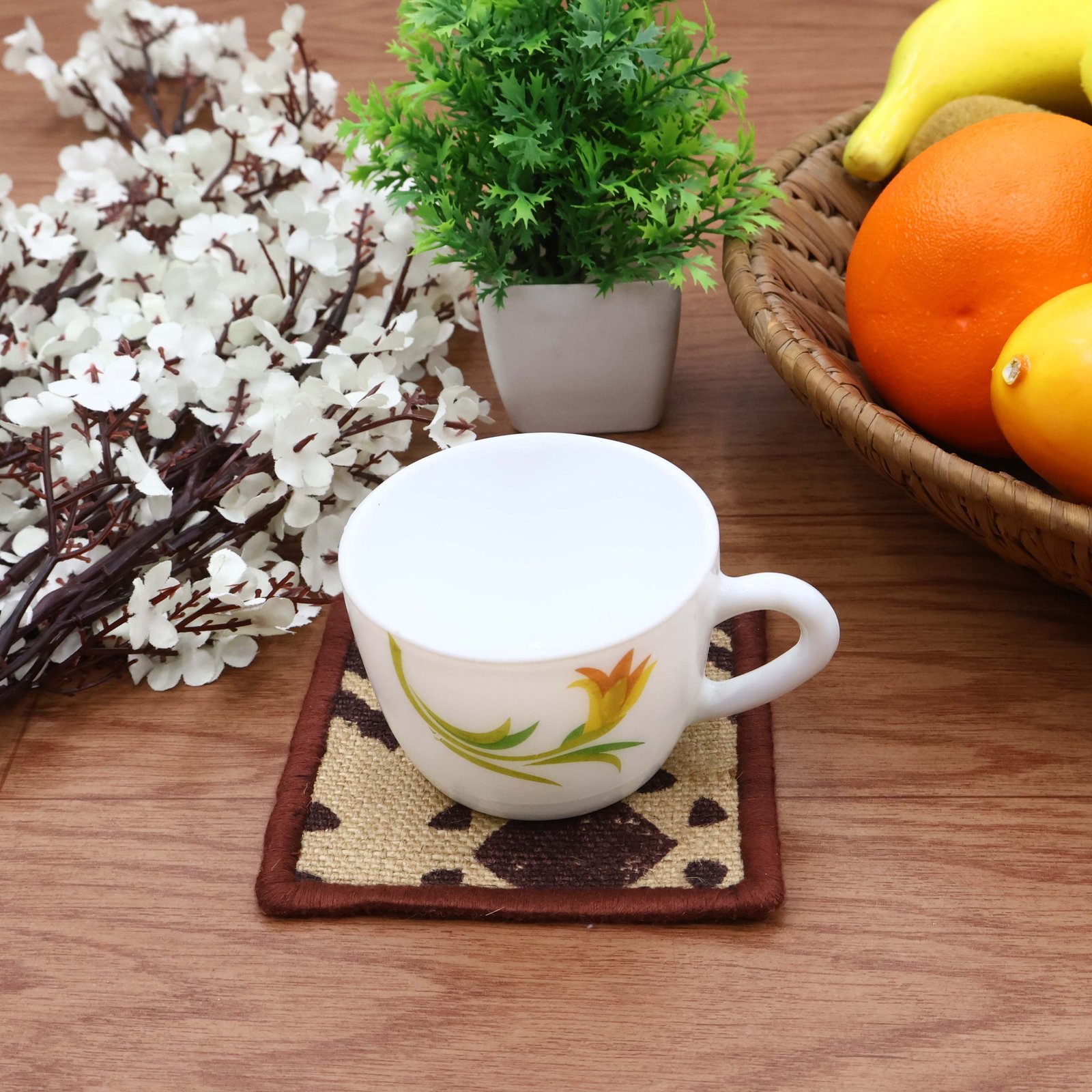 Ethnic Indian Coasters – Handmade Block Print Set HG-CO-11 - Image 5