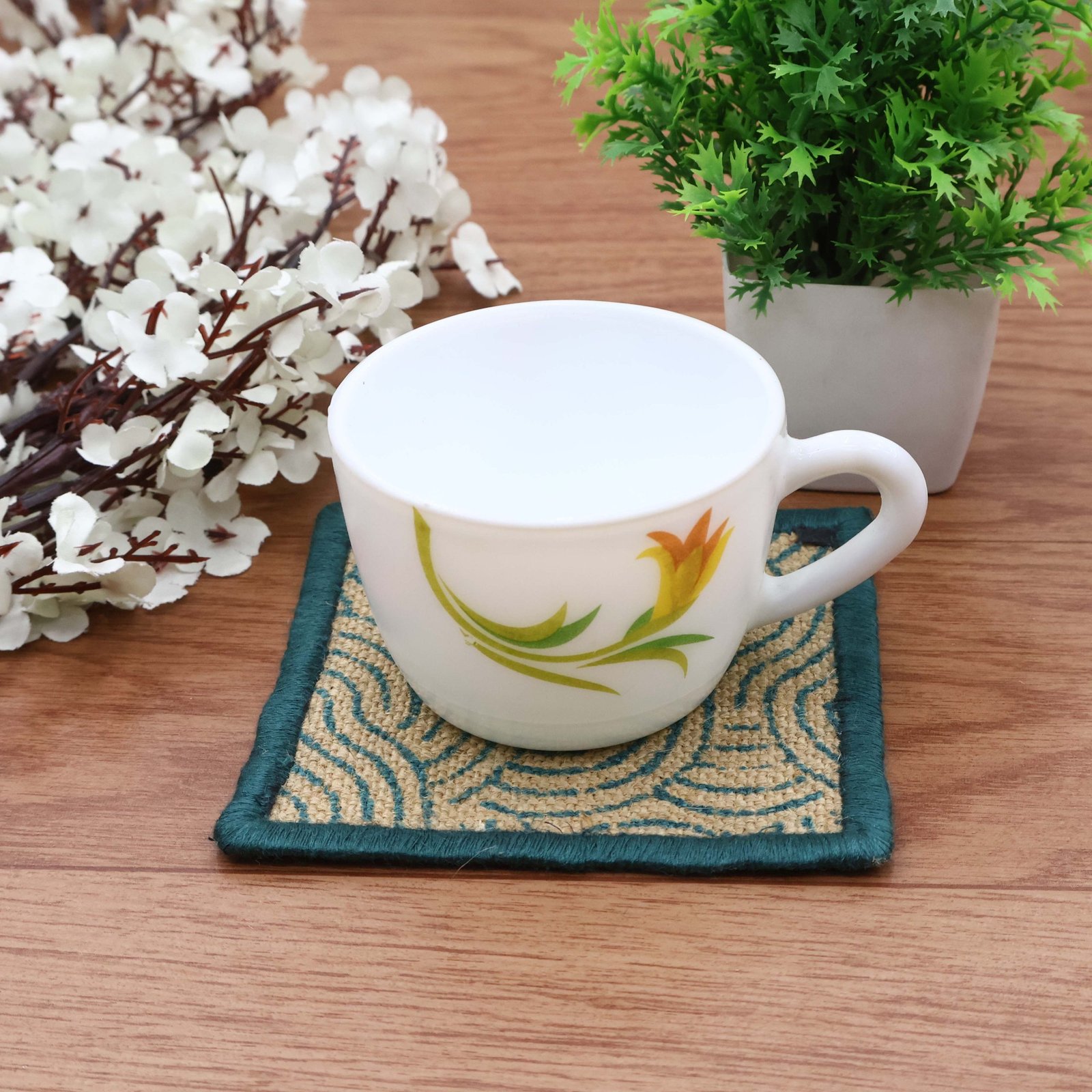 Traditional Hand Block Printed Coasters HG-CO-14 - Image 3