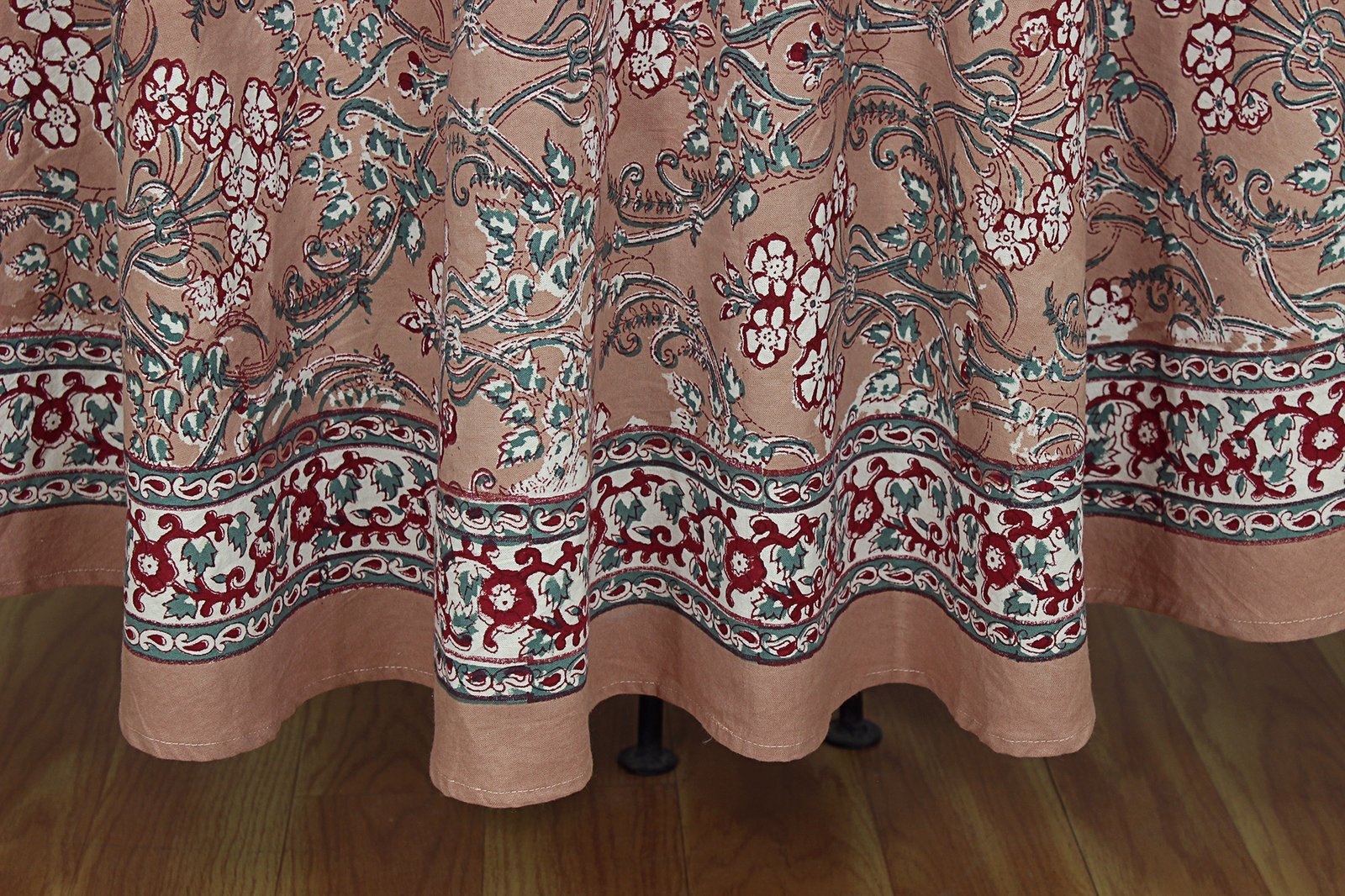 Round Cotton Tablecloth – Traditional Hand Block Print Design HG-RTC-5006 - Image 5